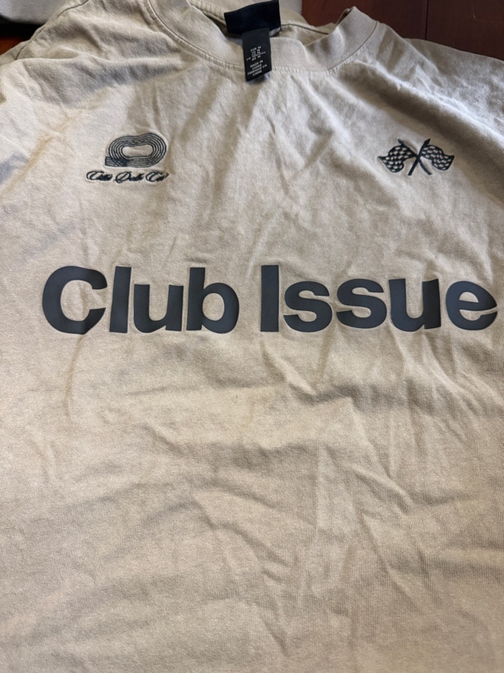 H&M Club Issue Beige Graphic Tee